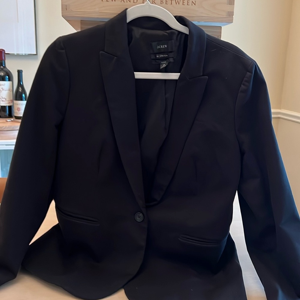 J. Crew black jacket…perfect for business pairing or a breezy day.